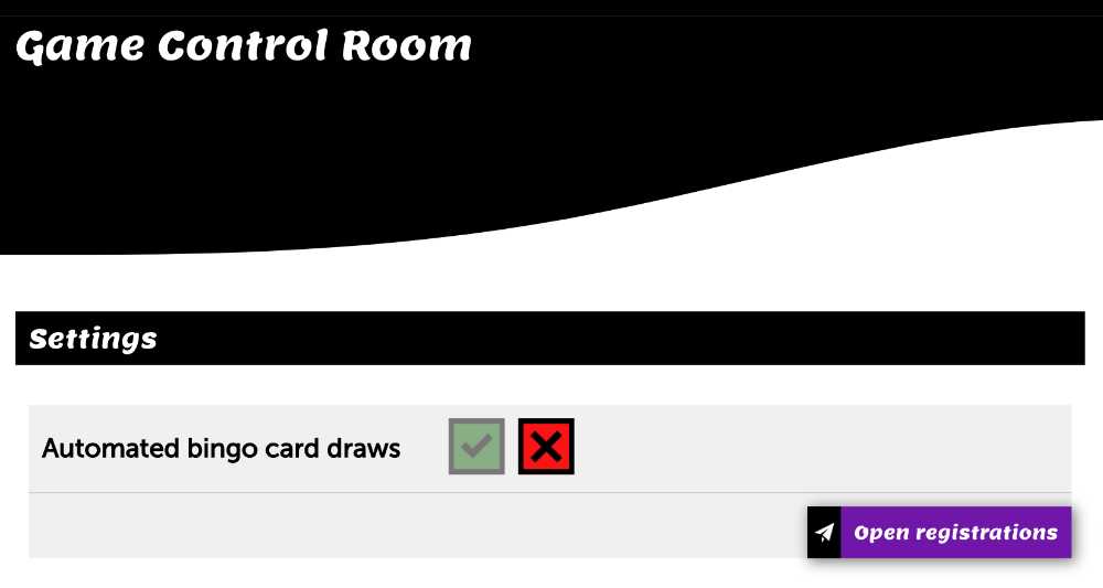 Controlling the bingo flow